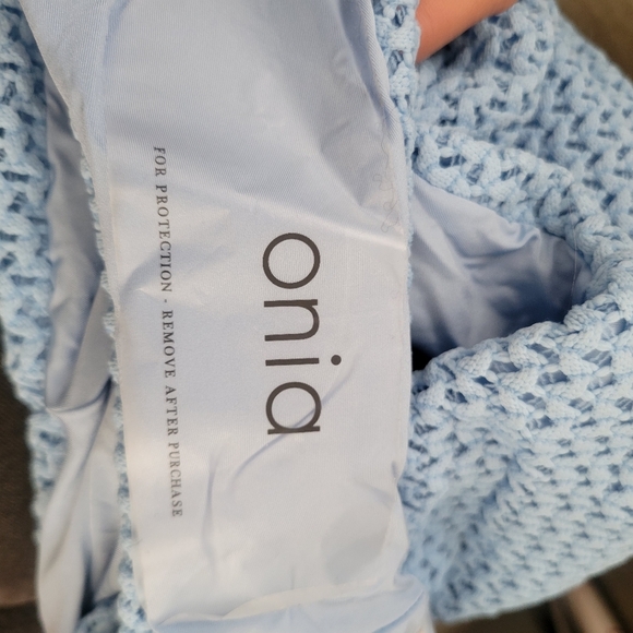 Onia Blue Crochet Cutout One-Piece Swimsuit NWT - Picture 6 of 8